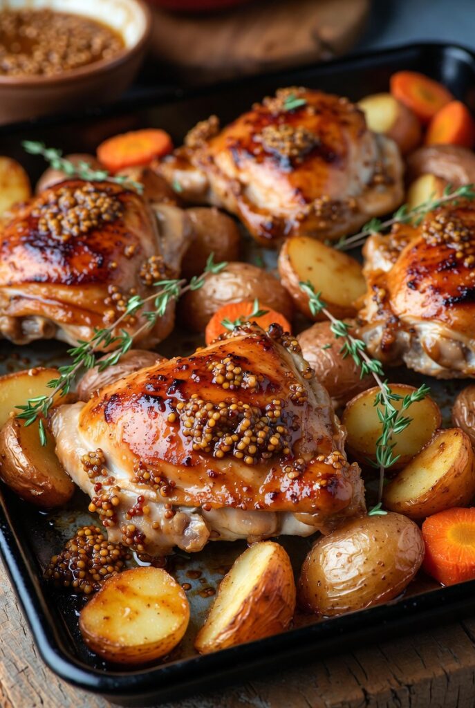 Honey Mustard Sheet-Pan Chicken Thighs