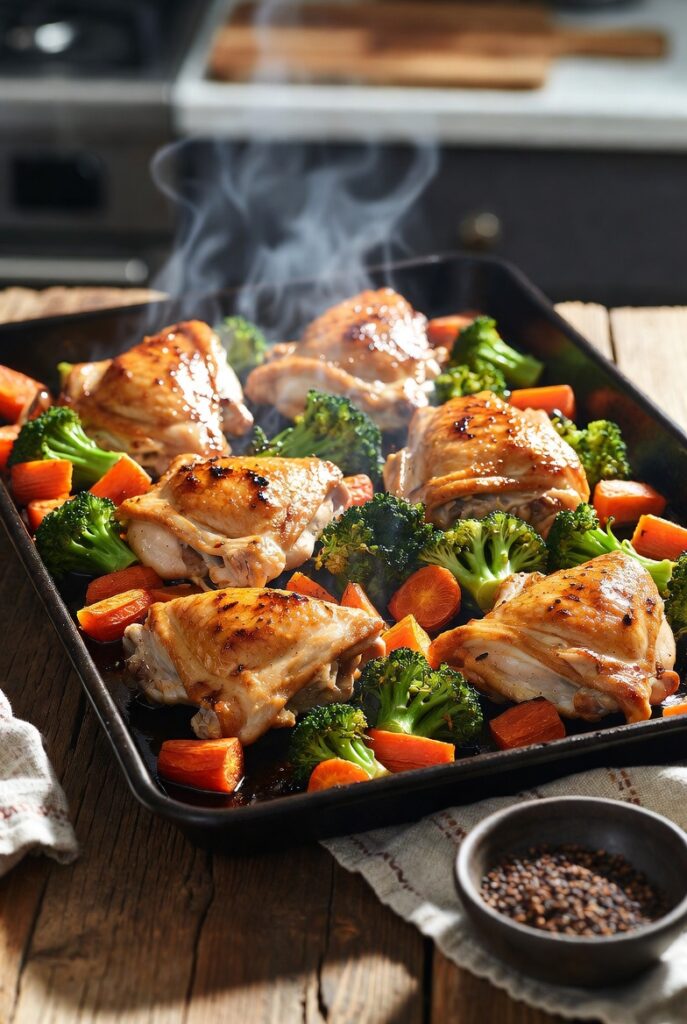 Sheet Pan Honey Garlic Chicken and Veggies