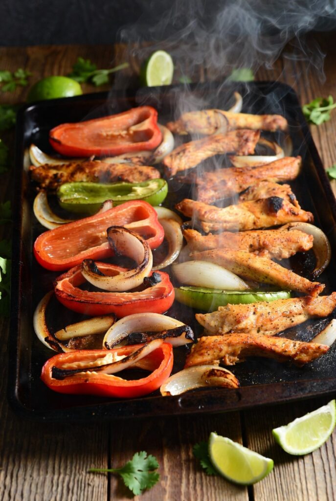 Sheet Pan Frozen Chicken Fajitas
