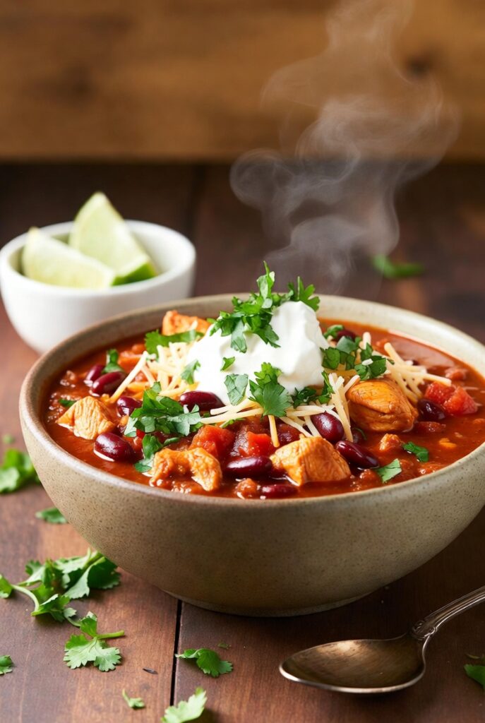 Slow Cooker Chicken or Turkey Chili