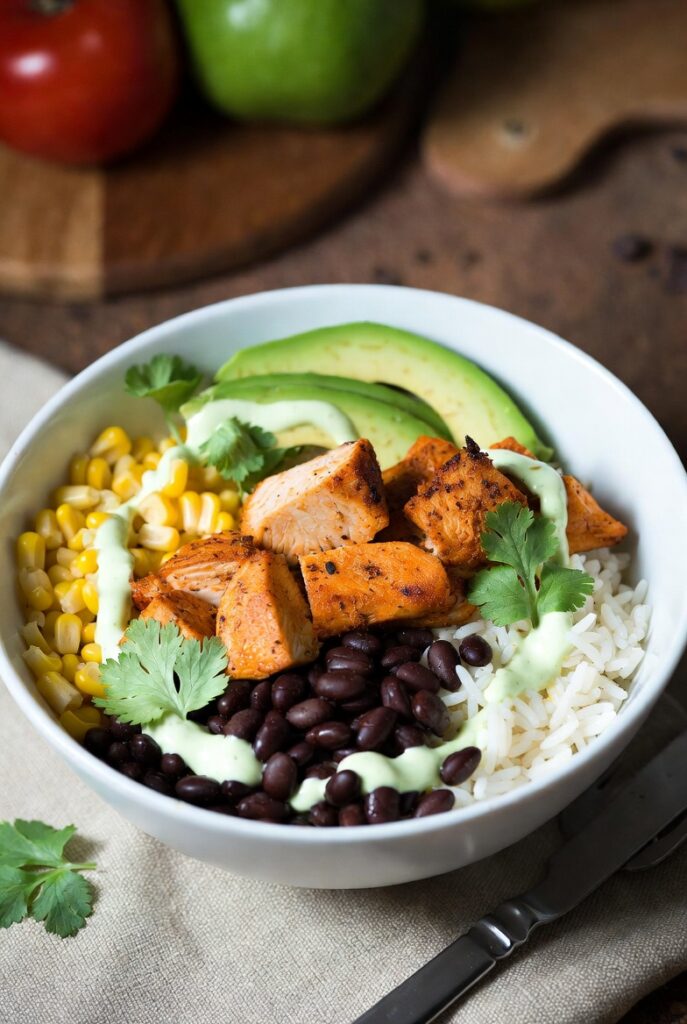 Chicken and Black Bean Rice Bowl