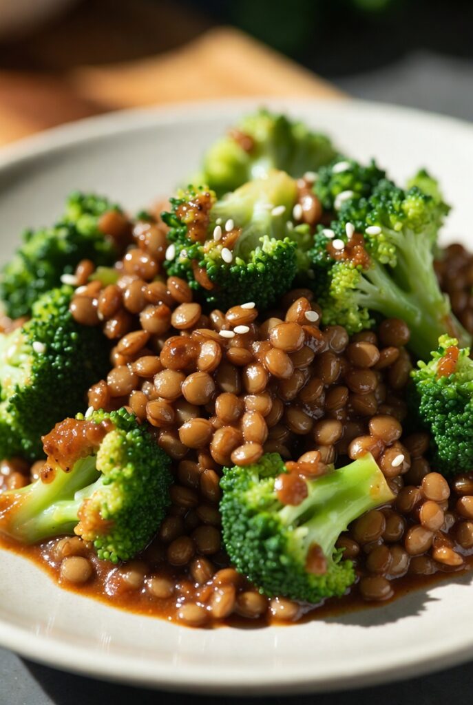 Lentil and Broccoli Stir-Fry