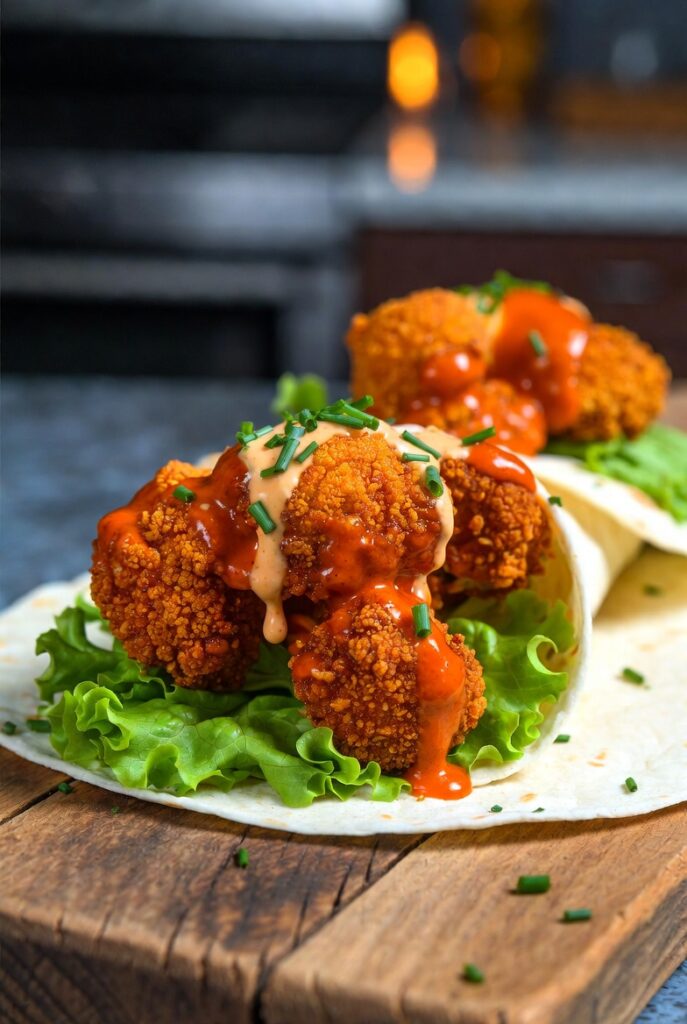  Buffalo Cauliflower Wraps