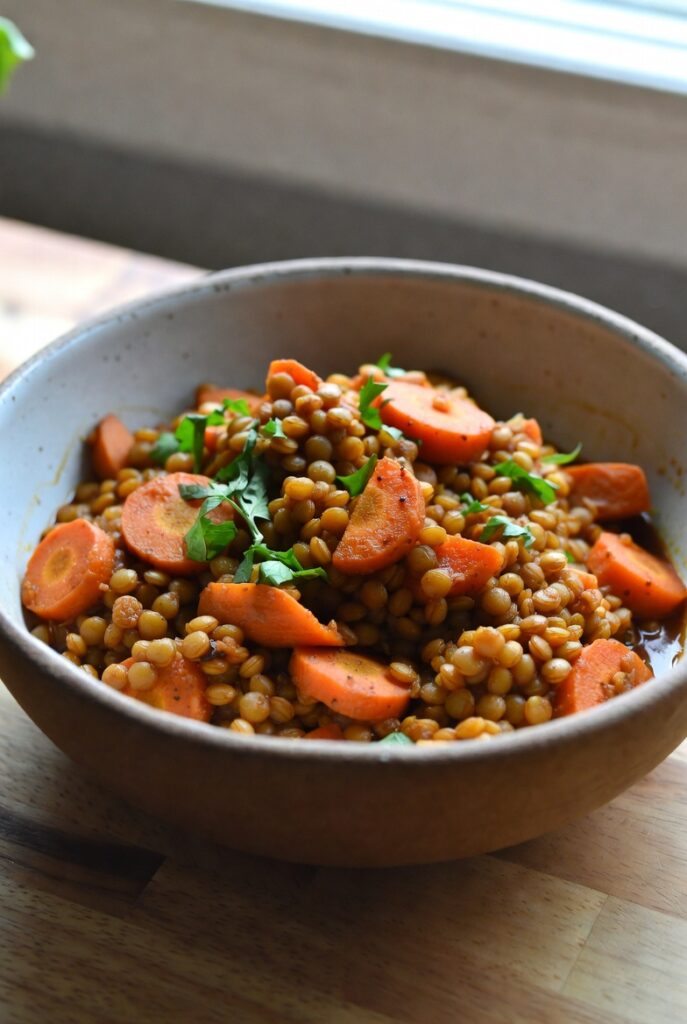  Spiced Lentils with Carrots