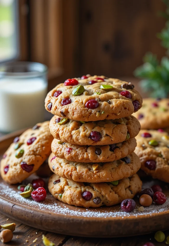 Cranberry Pistachio Chocolate Chip Cookies