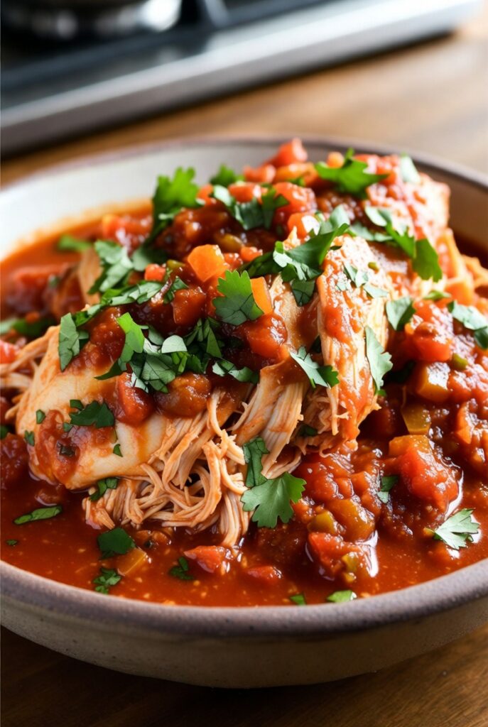 Slow Cooker Salsa Chicken