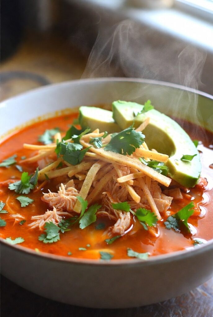 Crockpot Chicken Tortilla Soup