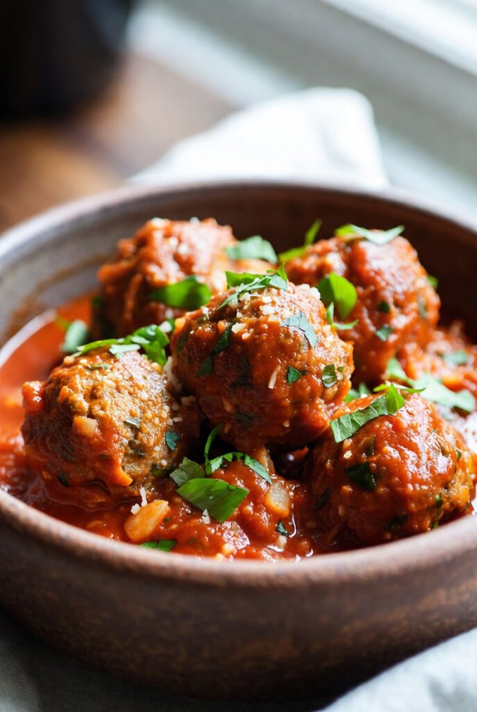 Slow Cooker Meatballs and Marinara