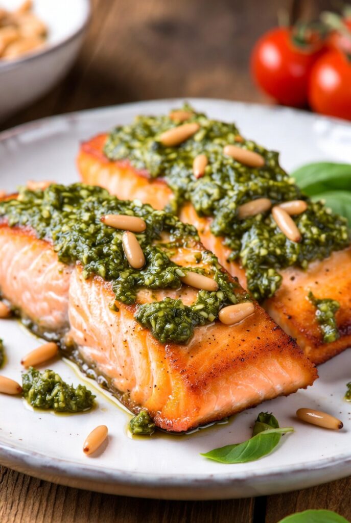Pesto-Topped Salmon