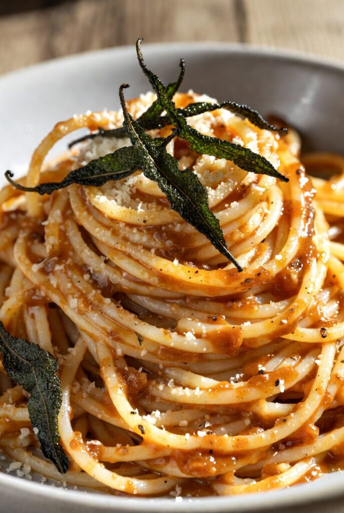 Brown Butter Sage Pasta with Parmesan