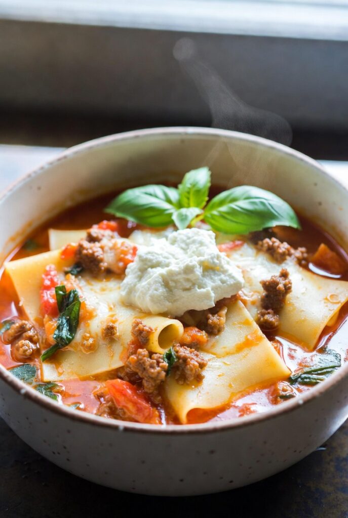 Slow Cooker Lasagna Soup