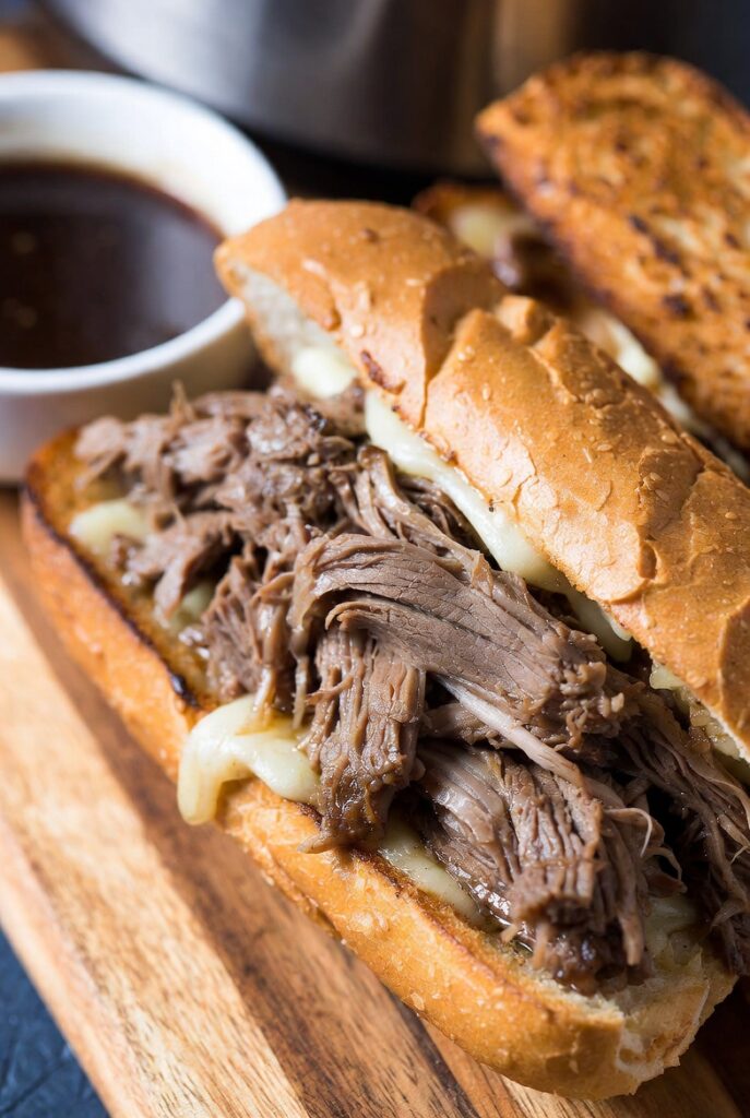 Slow Cooker French Dip Sandwiches