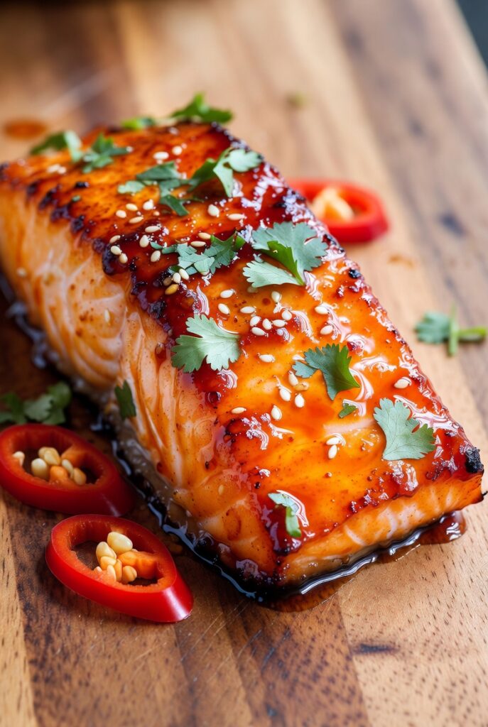 Spicy Sriracha Honey Salmon