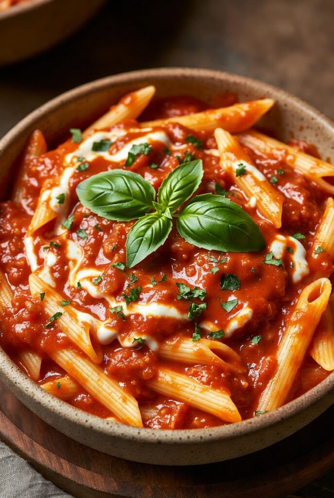 15-Minute Creamy Tomato Basil Pasta