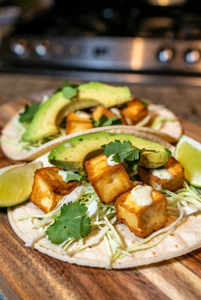 Crispy Baked Tofu Tacos