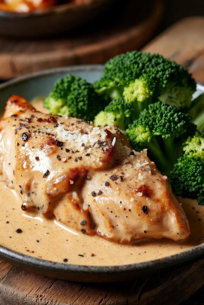 Garlic Parmesan Chicken and Broccoli