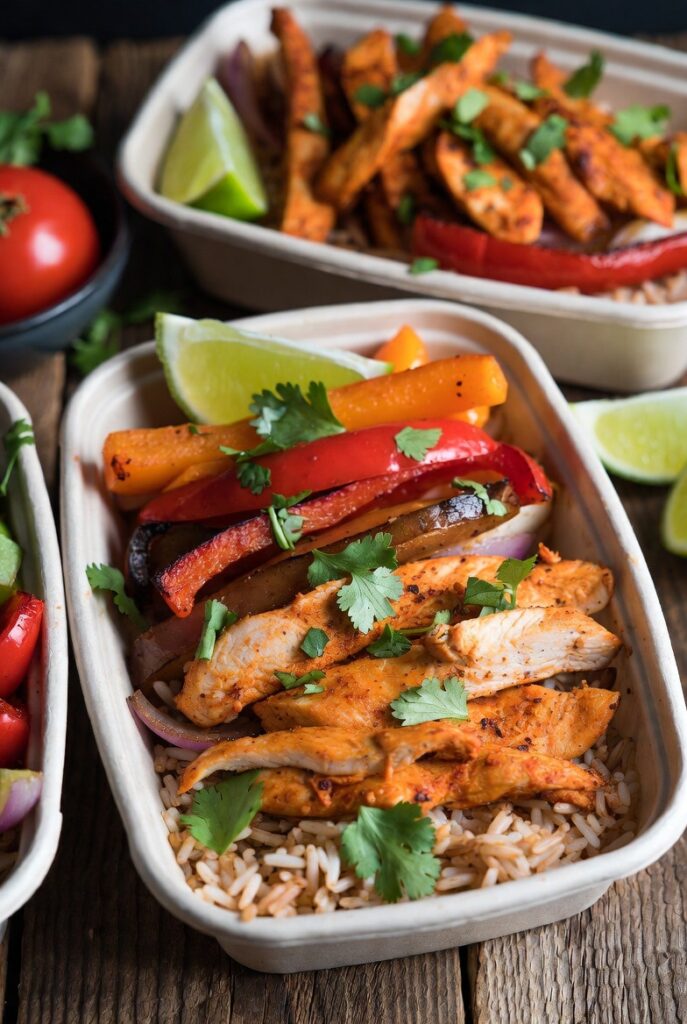 Sheet Pan Chicken Fajita Bowls