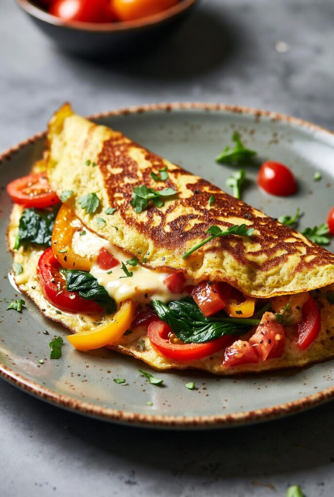 Loaded Veggie Omelette
