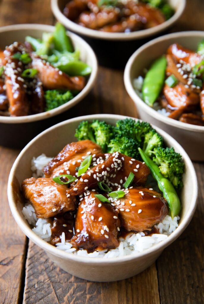 Korean-Inspired Sesame Chicken Bowls