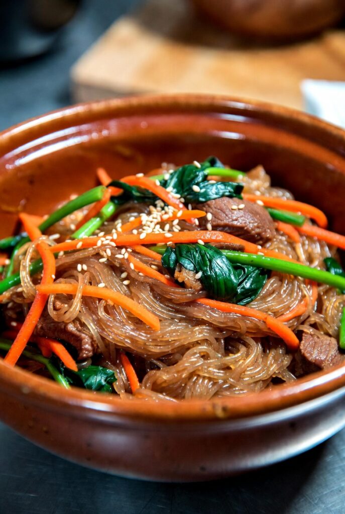 Japchae (Sweet Potato Glass Noodles)