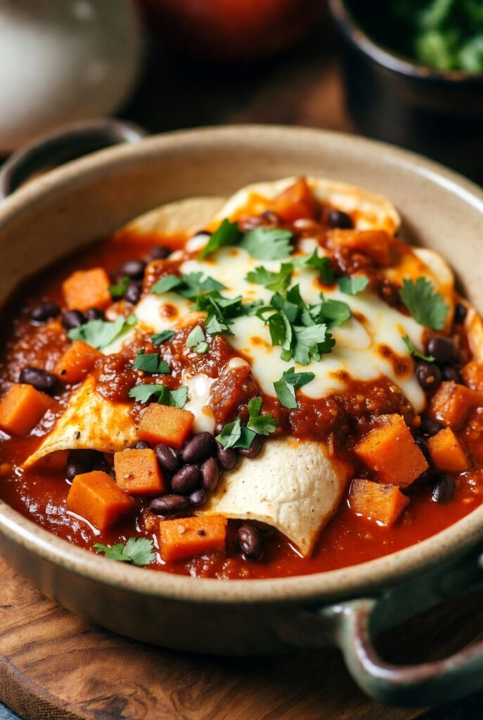 Black Bean and Sweet Potato Enchiladas