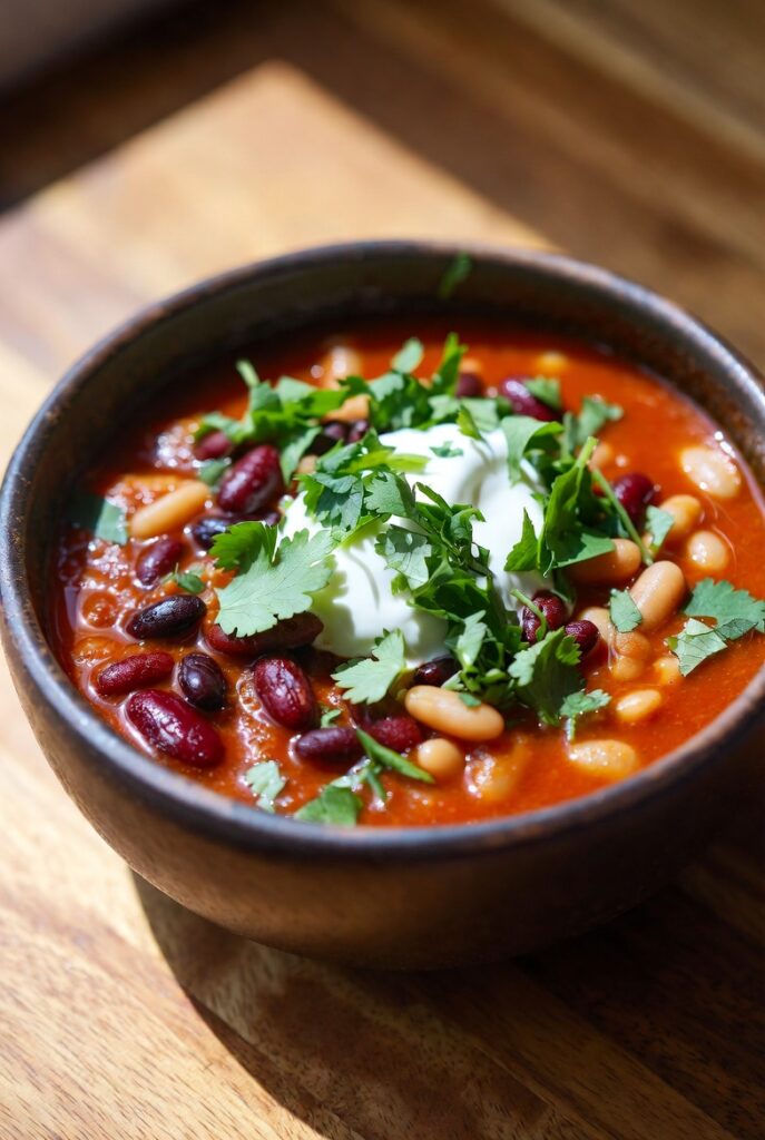 Vegetarian Three-Bean Chili