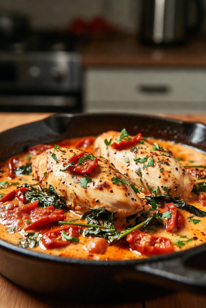 Tuscan-Style Chicken Skillet