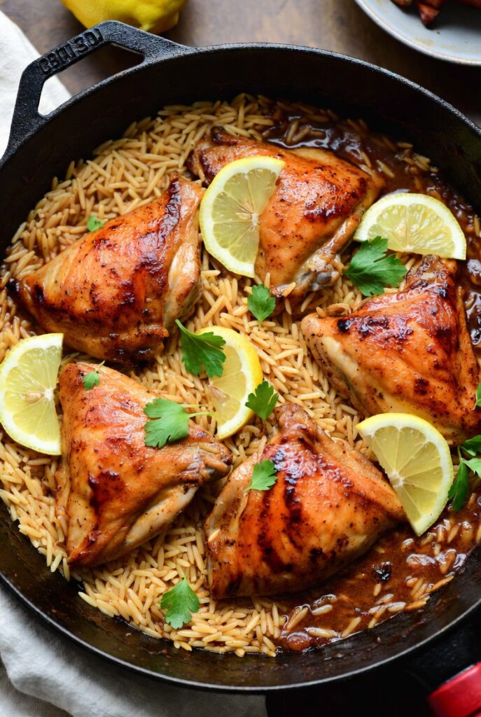 One-Pan Lemon Chicken and Orzo