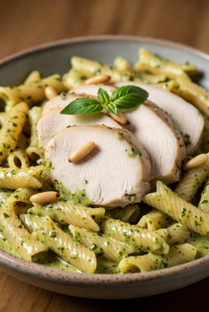 Creamy Pesto Pasta with Chicken