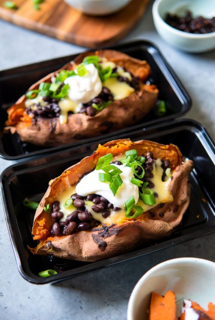 Loaded Baked Sweet Potatoes
