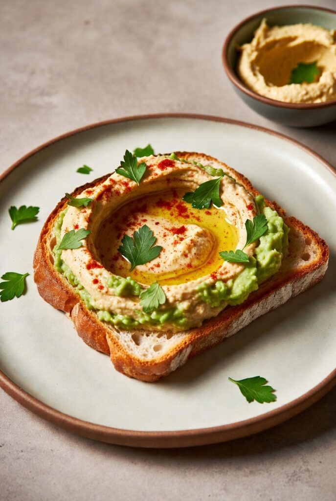 Hummus Swirl Avocado Toast